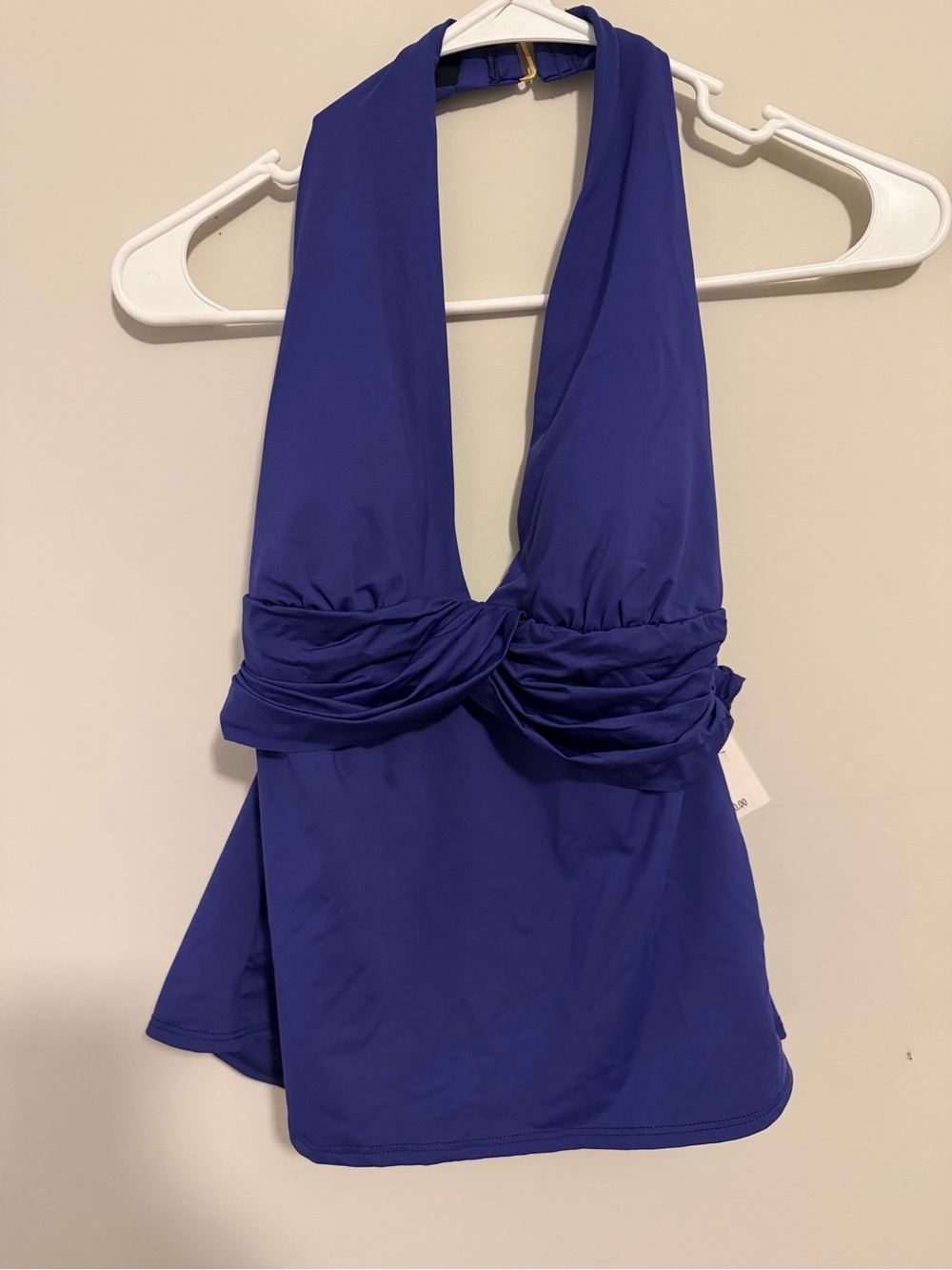 Lauren Ralph Lauren Deep V Halter Swim Camisole in Royal Blue